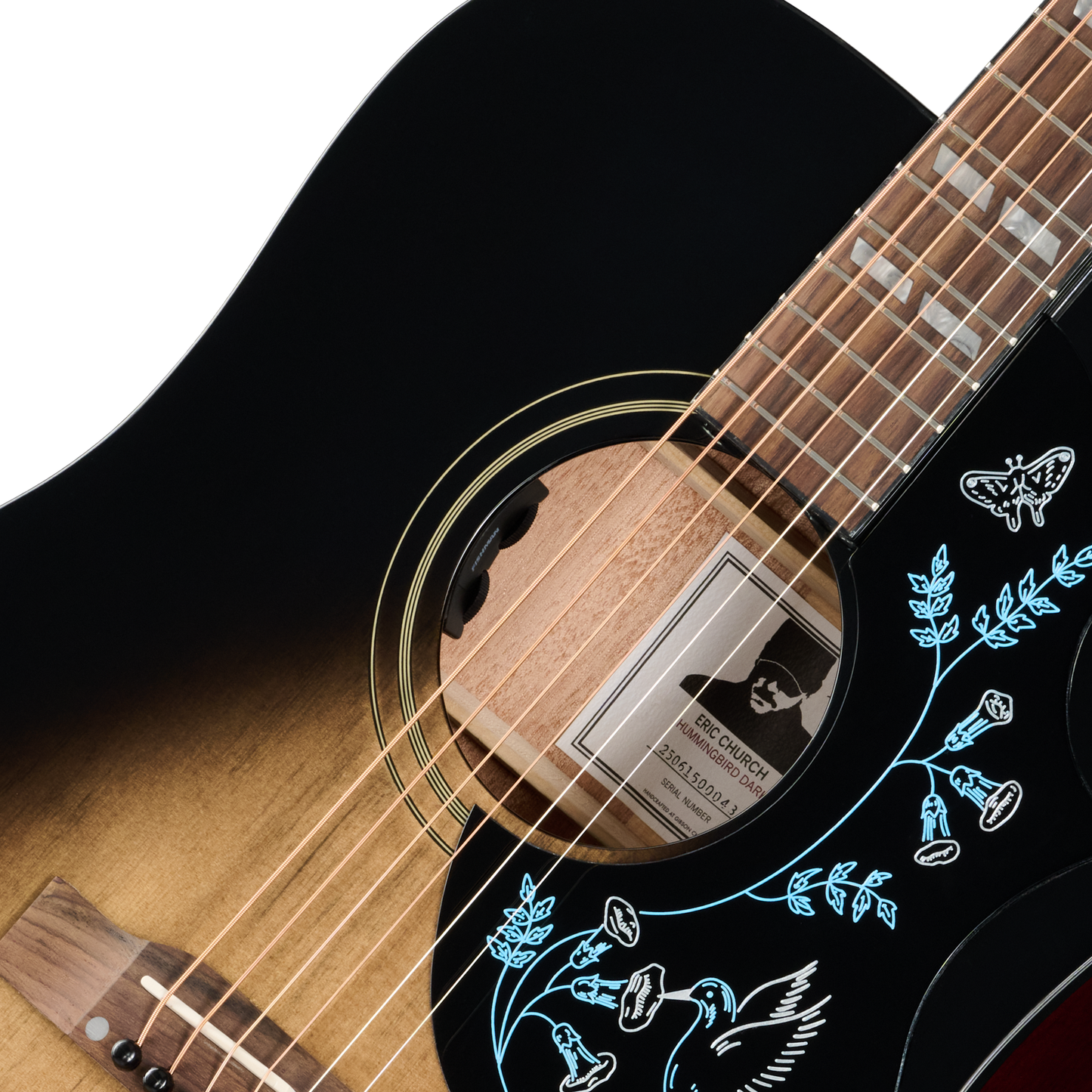 Epiphone Eric Church Hummingbird Dark Acoustic Electric Guitar - Cobra Burst