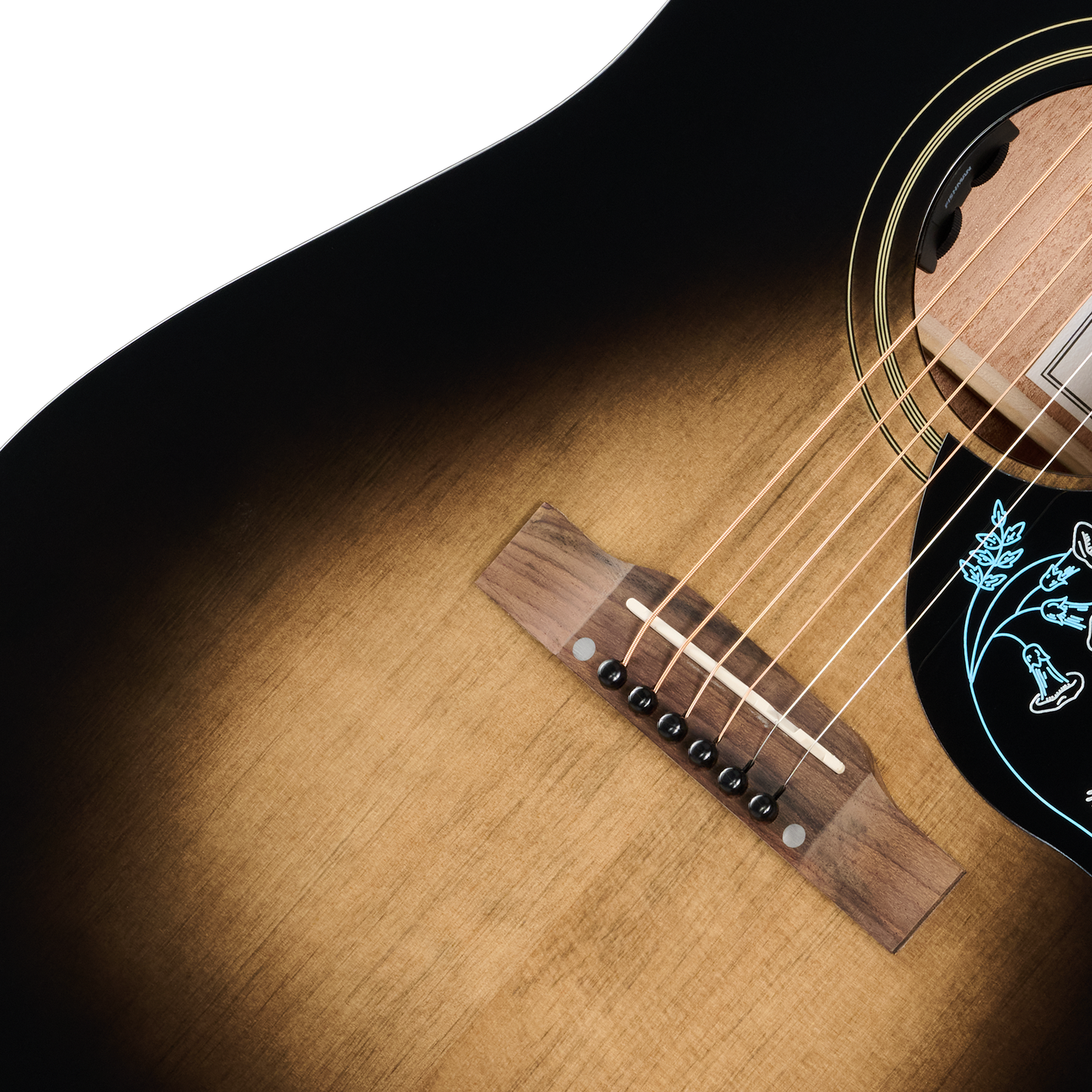 Epiphone Eric Church Hummingbird Dark Acoustic Electric Guitar - Cobra Burst