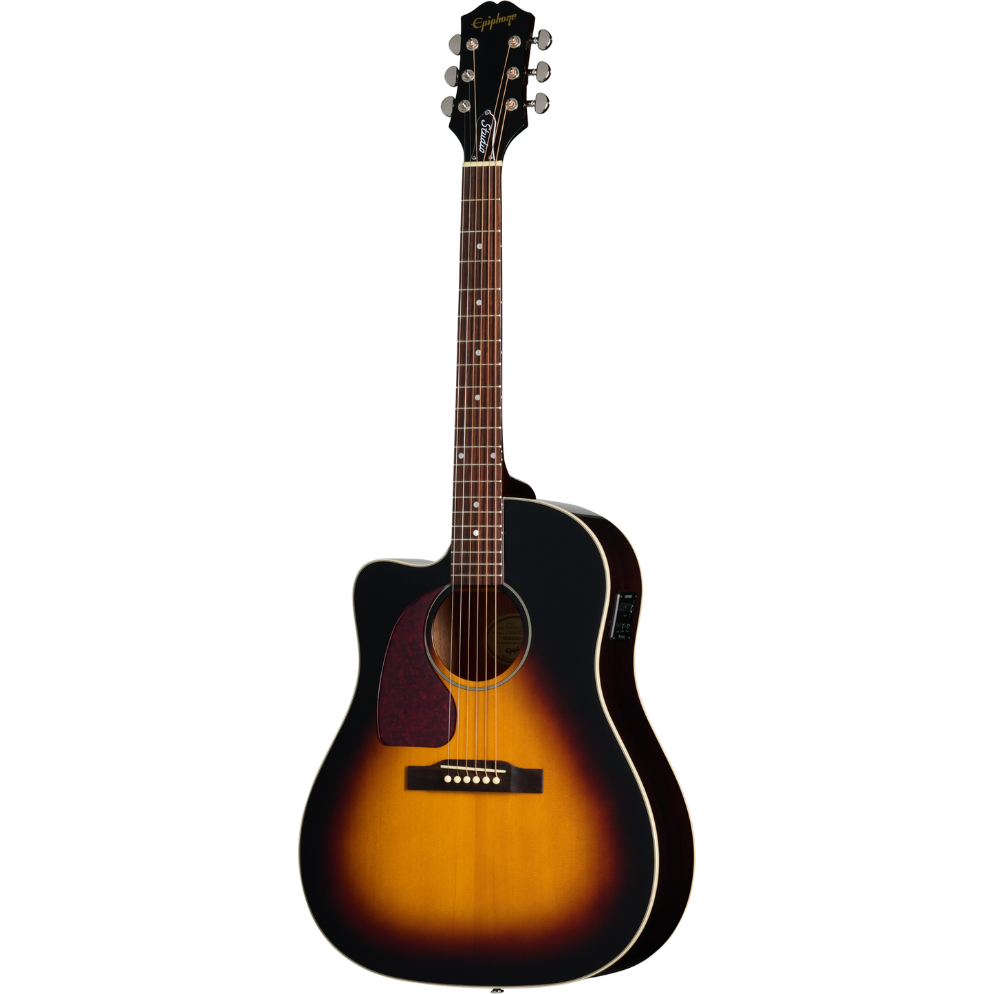 Epiphone J-45 Studio EC Left Handed Acoustic Electric Guitar - Vintage Sunburst