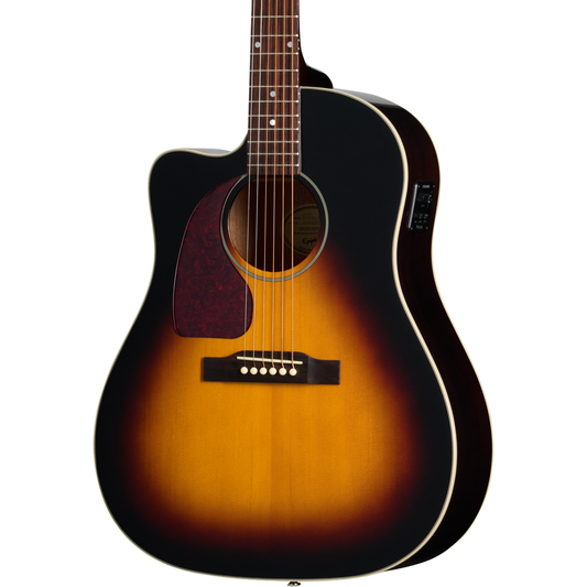 Epiphone J-45 Studio EC Left Handed Acoustic Electric Guitar - Vintage Sunburst