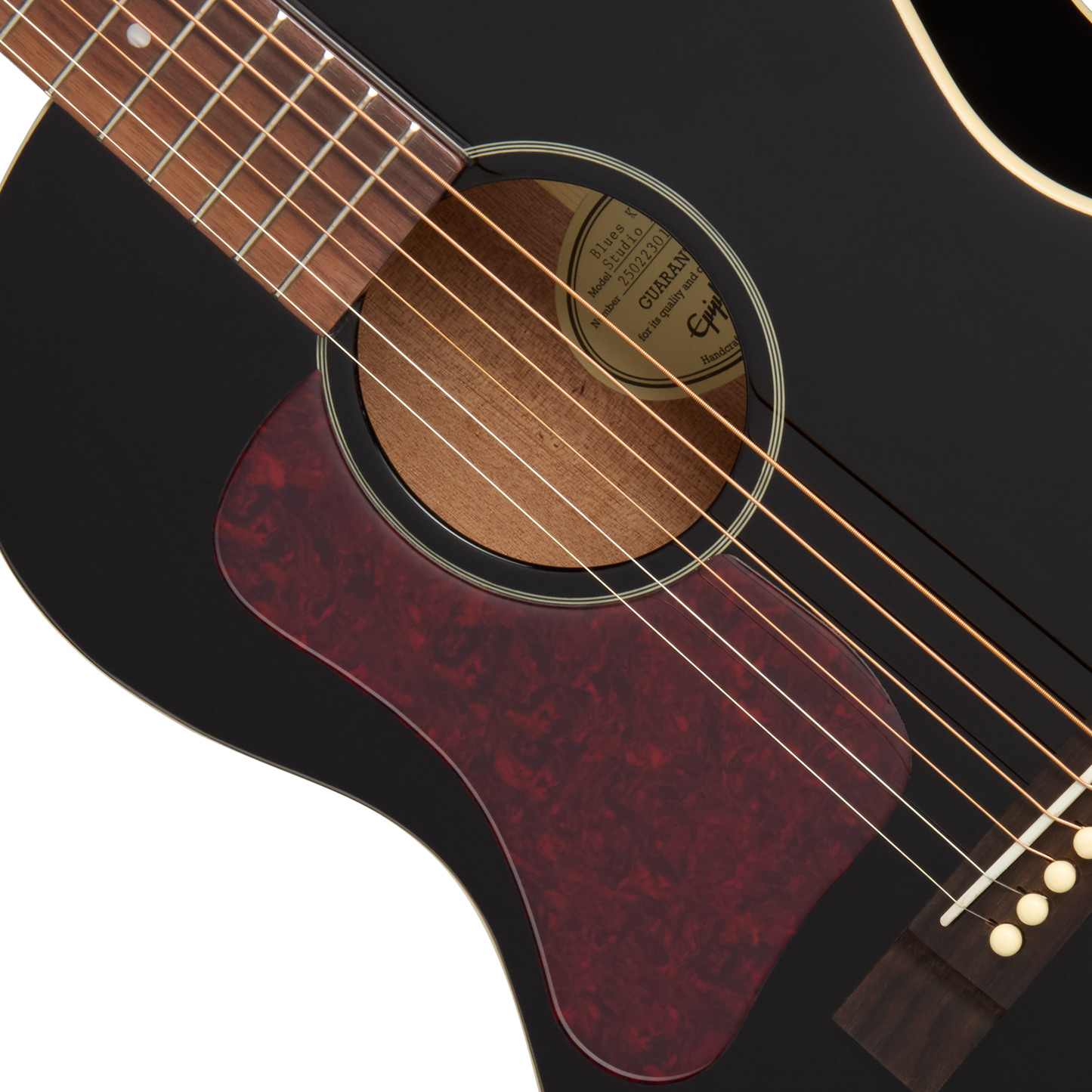 Epiphone Blues King Studio Left Handed Acoustic Electric Guitar - Ebony