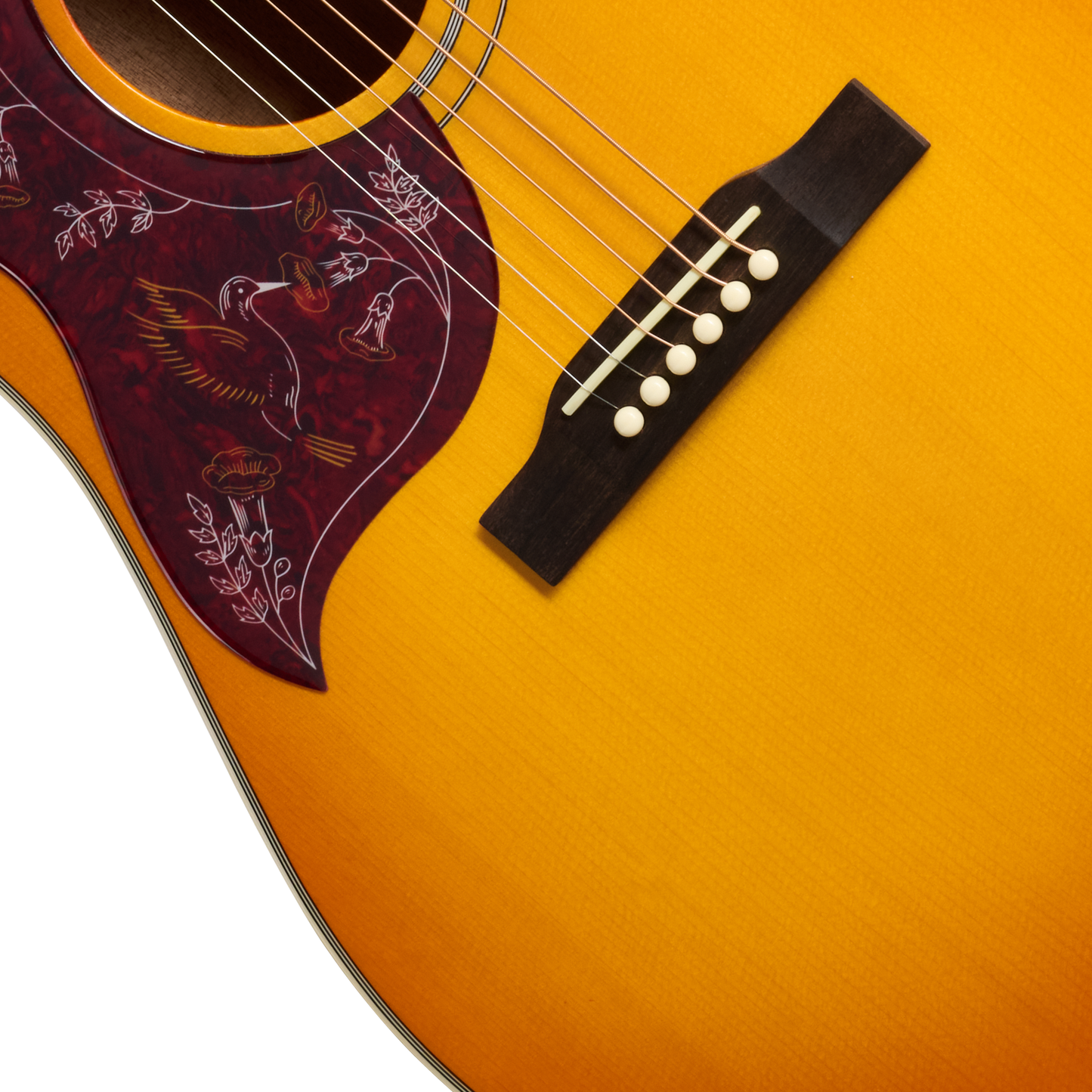 Epiphone Hummingbird Studio Left Handed Acoustic Electric Guitar - Heritage Cherry Sunburst