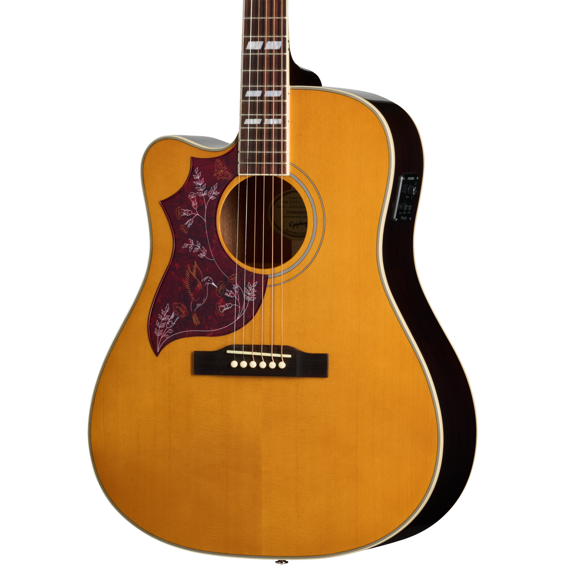 Epiphone Hummingbird Studio EC Left Handed Acoustic Electric Guitar - Natural