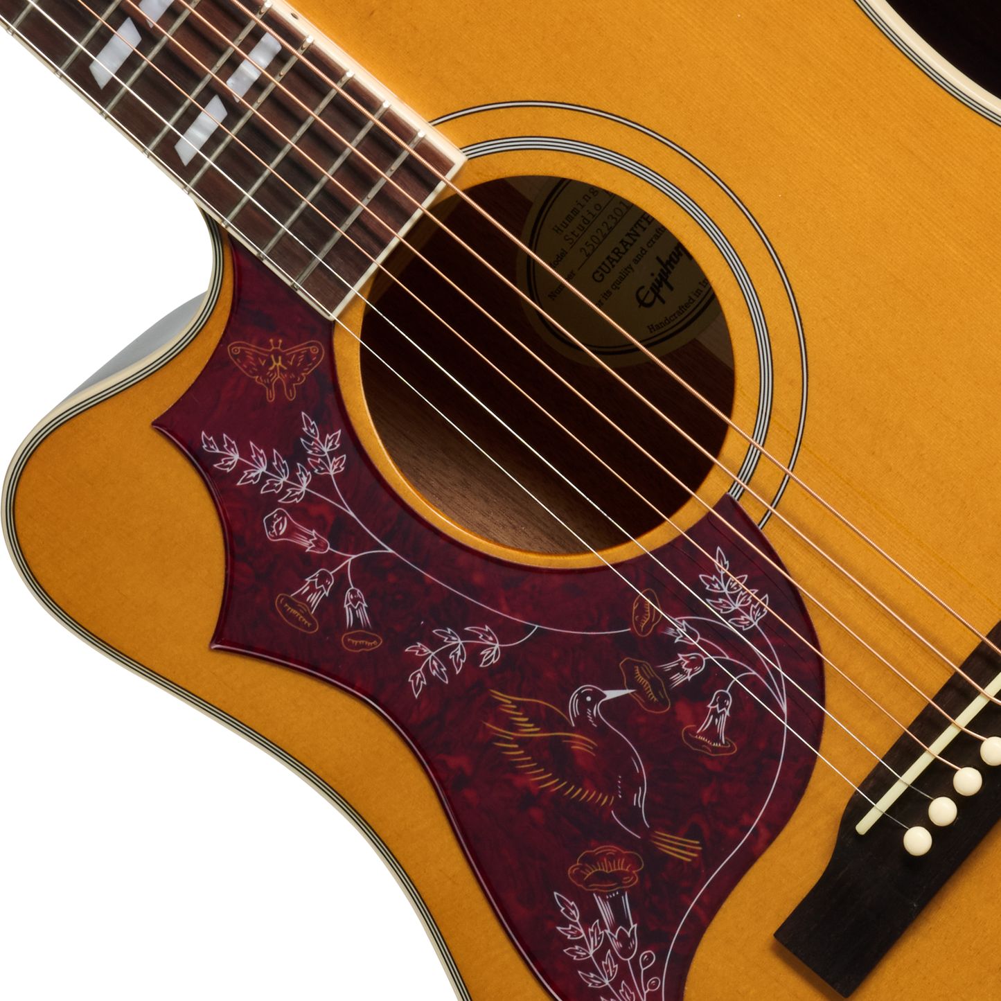 Epiphone Hummingbird Studio EC Left Handed Acoustic Electric Guitar - Natural