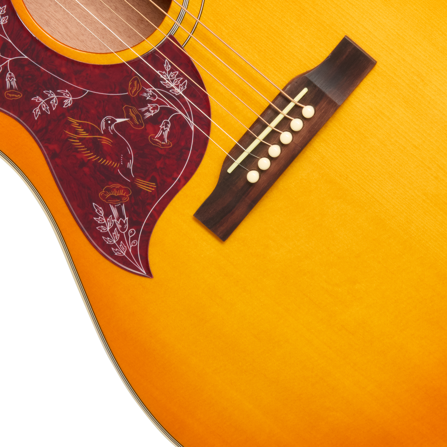 Epiphone Hummingbird Studio EC Left Handed Acoustic Electric Guitar - Heritage Cherry Sunburst