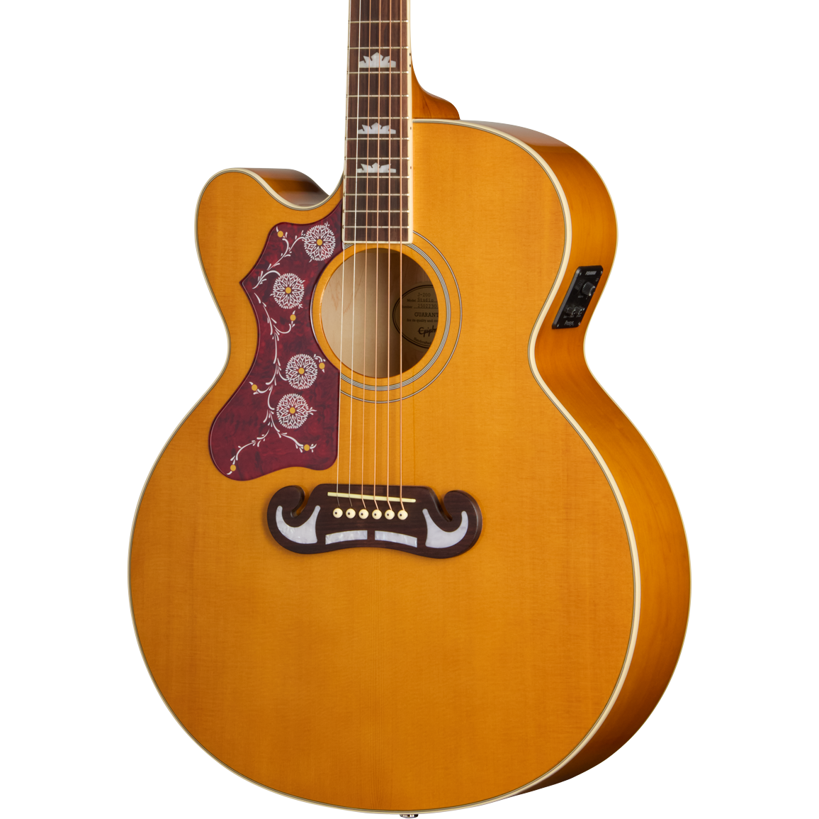 Epiphone J-200 Studio EC Left Handed Acoustic Electric Guitar - Natural