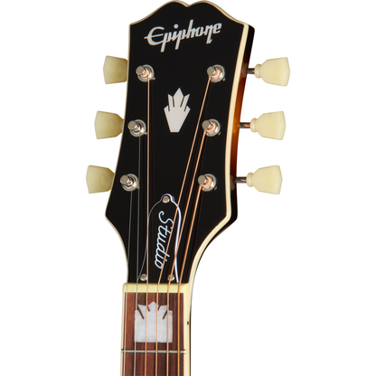 Epiphone J-200 Studio EC Left Handed Acoustic Electric Guitar - Vintage Sunburst