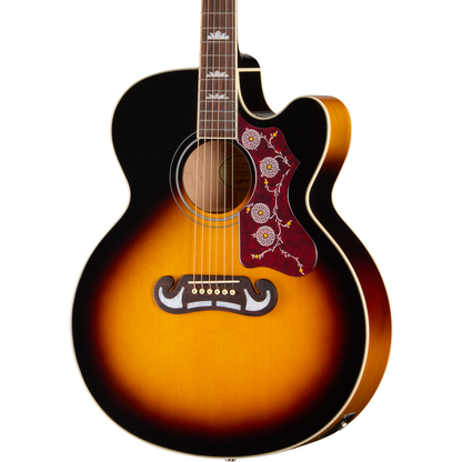 Epiphone J-200 Studio EC Acoustic Electric Guitar - Vintage Sunburst