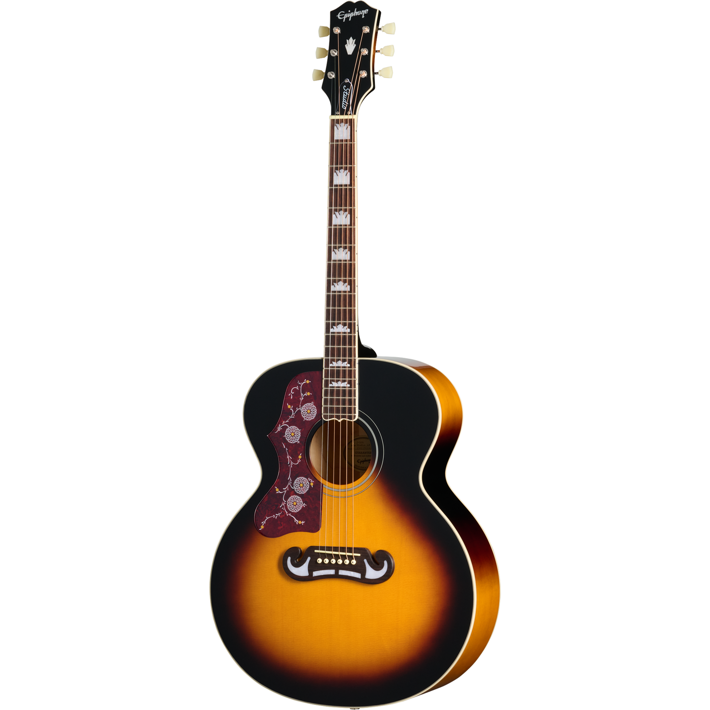 Epiphone J-200 Studio Left Handed Acoustic Electric Guitar - Vintage Sunburst