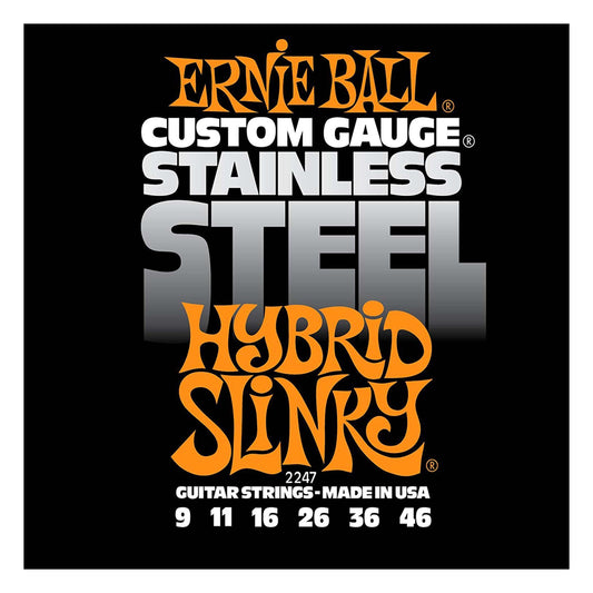 Ernie Ball Stainless Steel Hybrid Slinky Set, .009 - .046