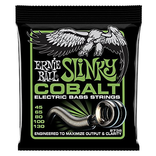 Ernie Ball Cobalt 5-String Regular Slinky Bass Strings, 45-130