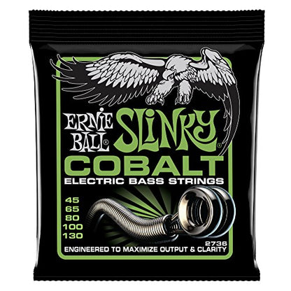 Ernie Ball Cobalt 5-String Regular Slinky Bass Strings, 45-130