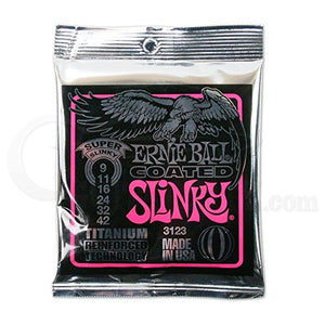 Ernie Ball Coated Electric Titanium RPS Super Slinky Set, .009 - .042