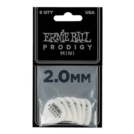 Ernie Ball Prodigy White 3s Mini 2.0mm Guitar Picks - 6-Pack