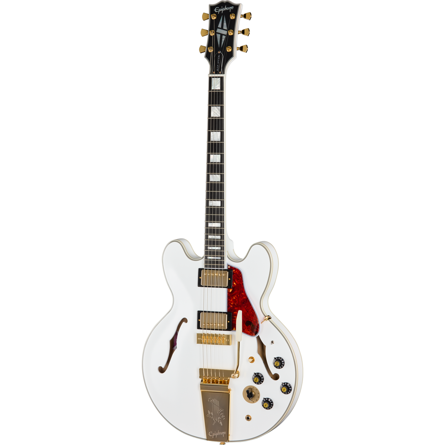 Epiphone Alex Lifeson Signature 1976 ES-355 Reissue Semi-Hollow Electric Guitar - Alpine White