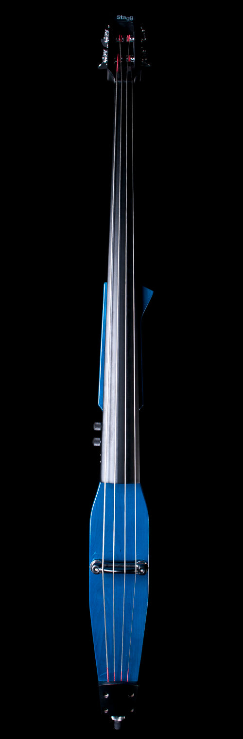 Stagg EDB Electric Upright Bass with Bag - Transparent Blue - Demo