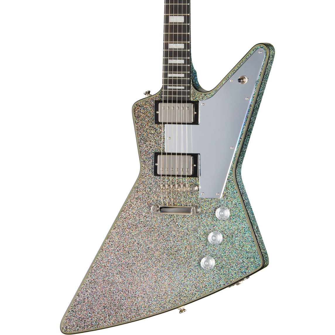 Epiphone Lzzy Hale Explorer Custom Electric Guitar - Black Diamond Holographic Sparkle