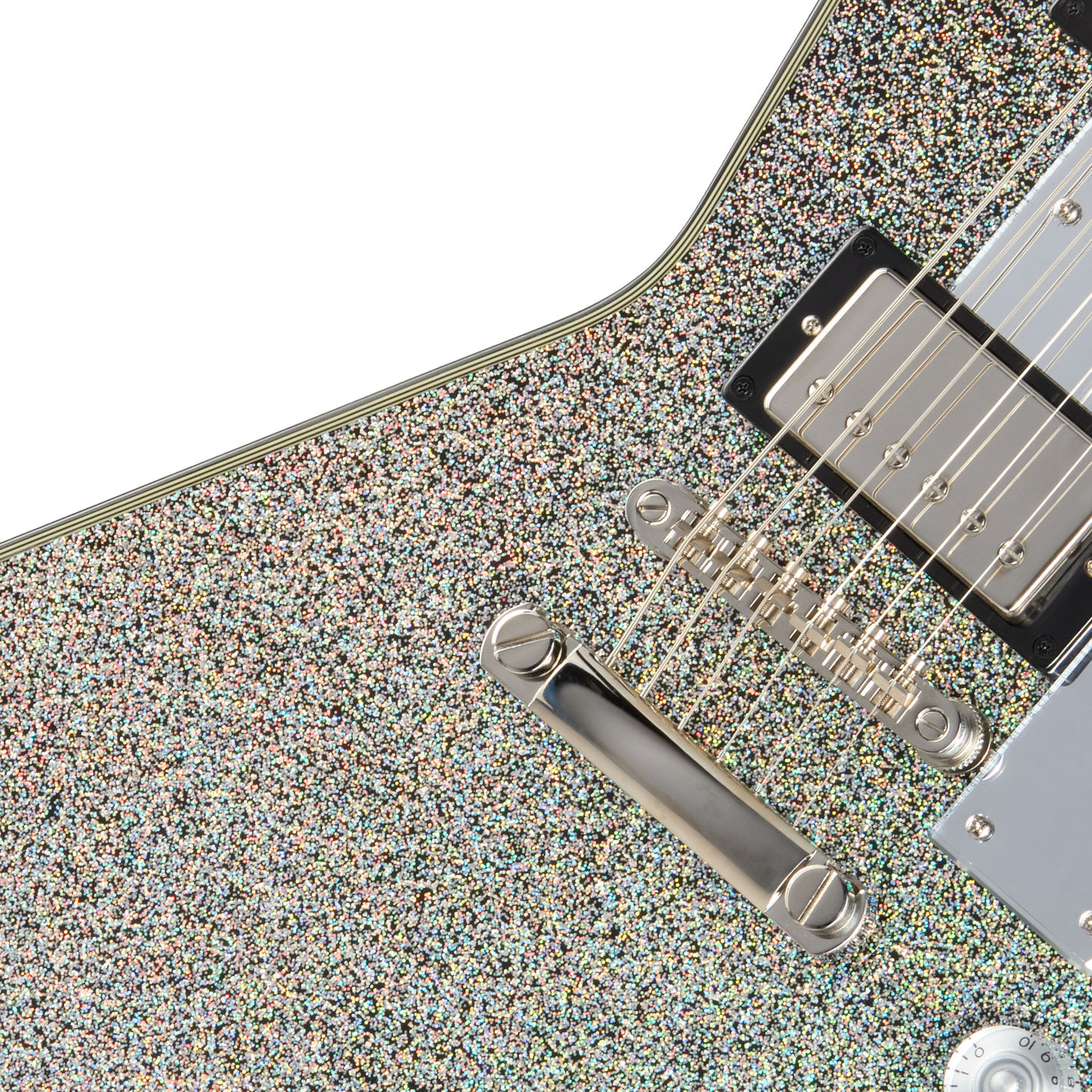 Epiphone Lzzy Hale Explorer Custom Electric Guitar - Black Diamond Holographic Sparkle