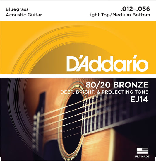 D'Addario EJ14 80/20 Bronze Acoustic Guitar Strings