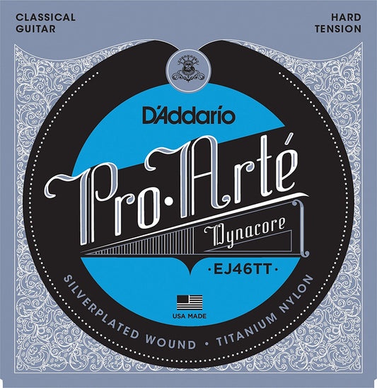 D'Addario EJ46TT ProArte DynaCore Classical Guitar Strings, Hard Tension