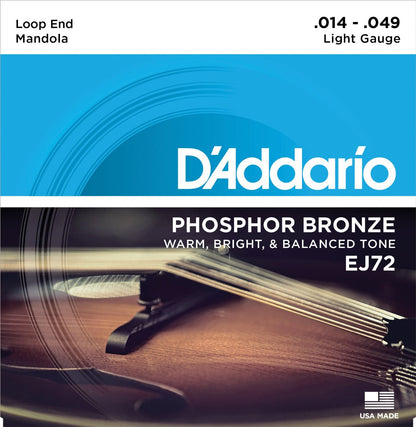 D Addario EJ72 Phosphor Bronze Mandola Strings, Light, 14-49