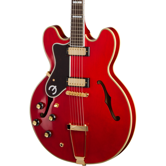 Epiphone Masterbilt Gem Archer Sheraton Left Handed Electric Guitar - Cherry Red