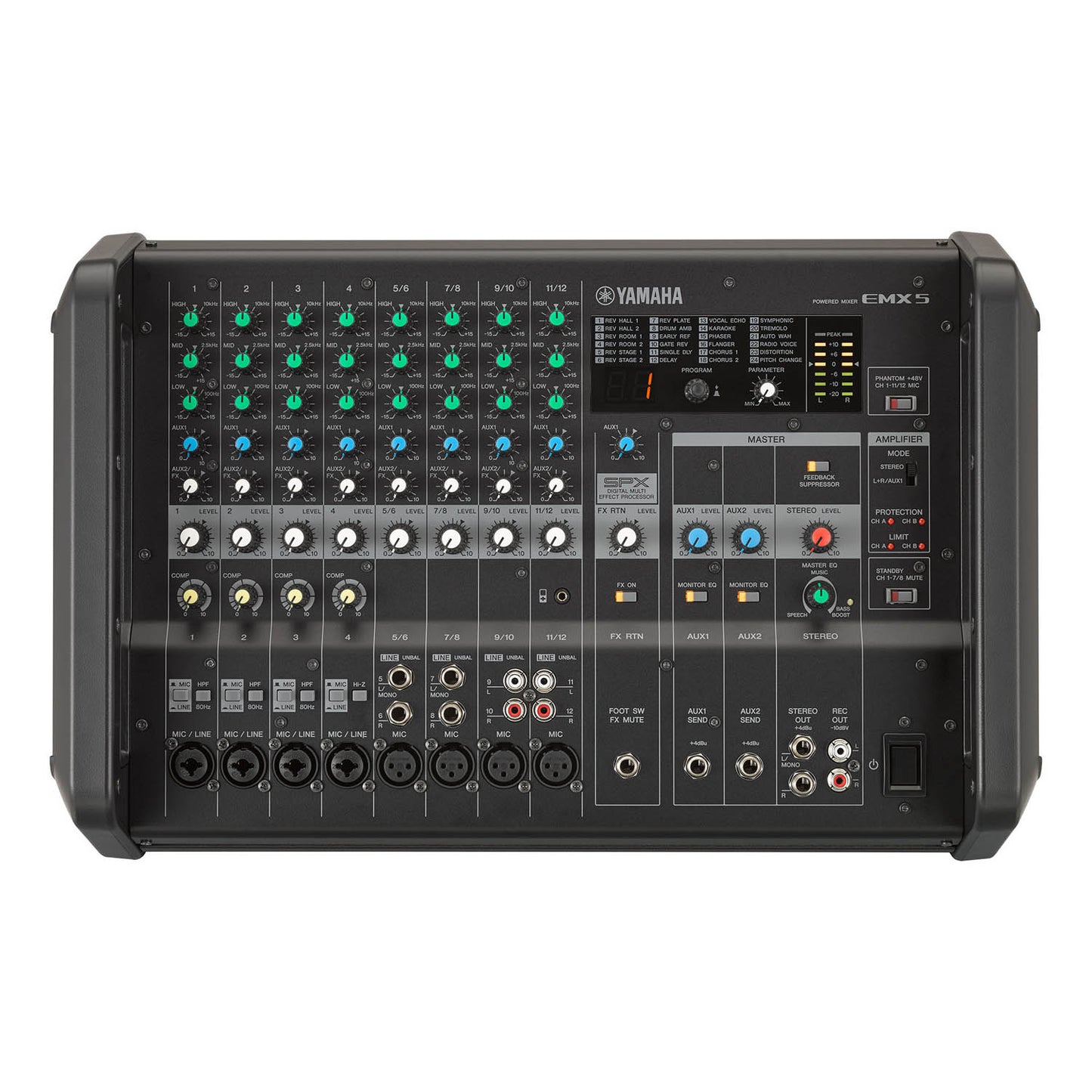 Yamaha EMX5 12-Input Stereo Powered Mixer, DSP Effects