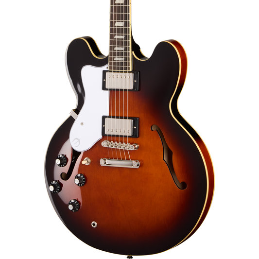 Epiphone Bonehead Riviera Left Handed Electric Guitar - Dark Tobacco Burst