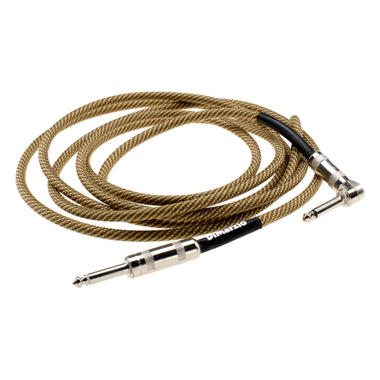 DiMarzio EP1718SRVT Overbraid Cable, 18ft Vintage Tweed, Switchcraft Rt