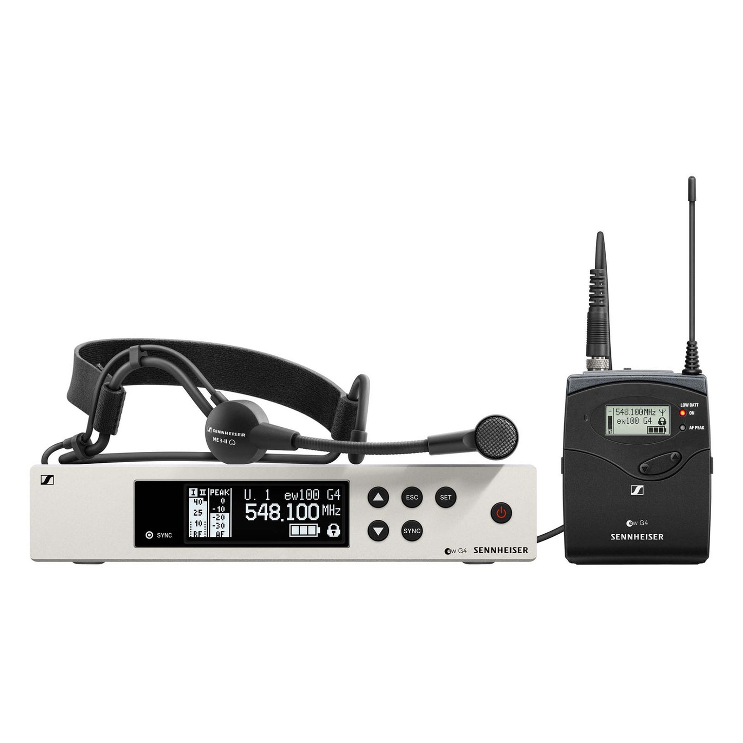 Sennheiser EW 100 G4-ME3-G Wireless Cardioid Headset Mic System - G Band