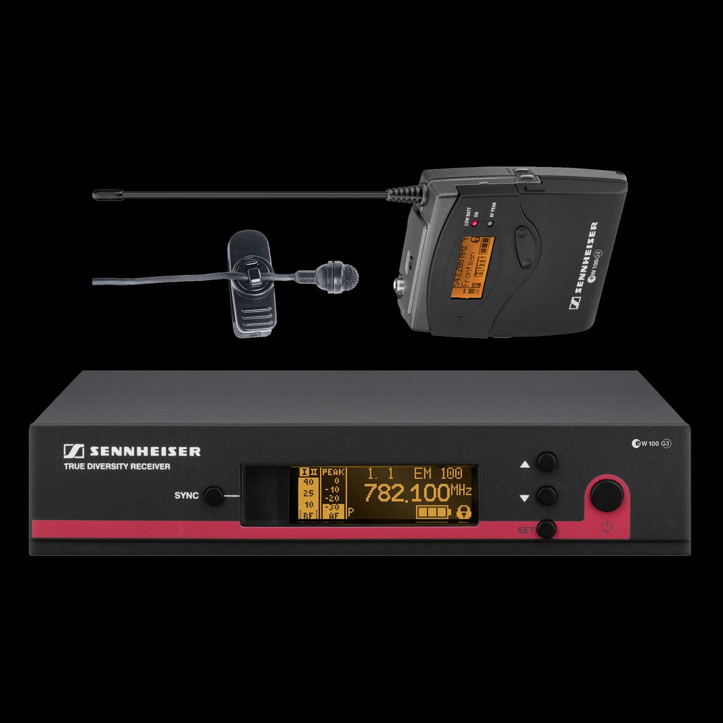Sennheiser EW122G3B Cardiod Lavalier Wireless "B" Frequency (EW122G3B)