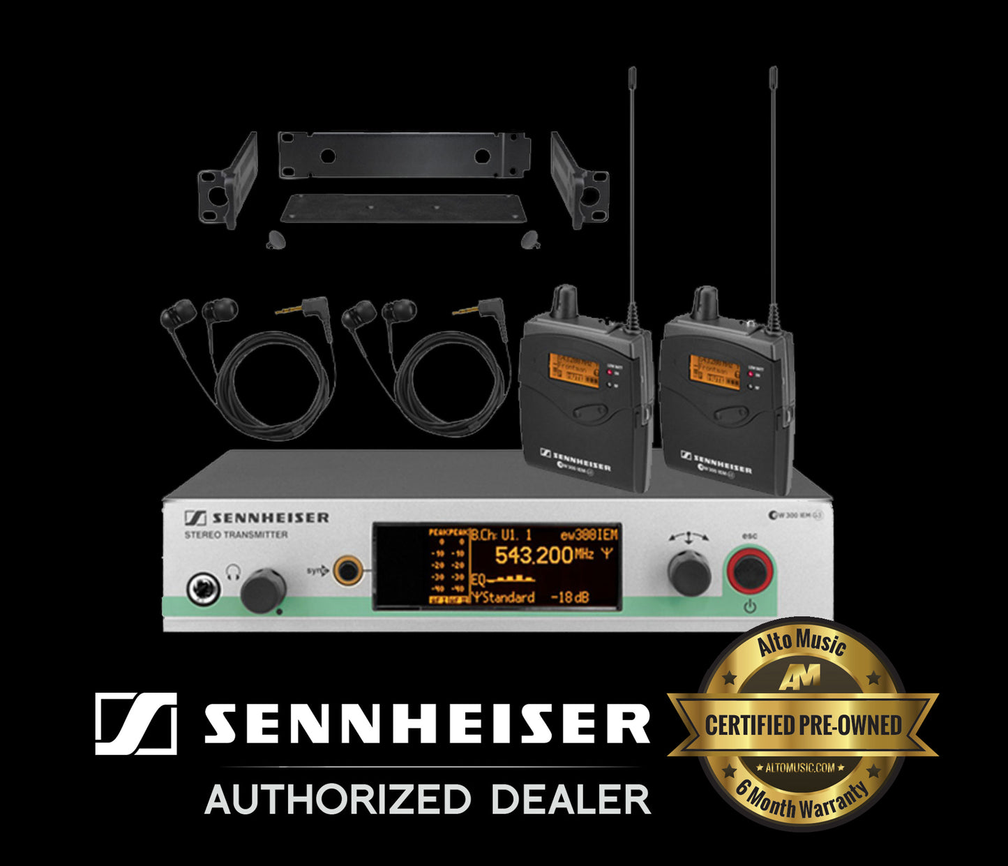 Sennheiser EW3002IEMG3G Dual BodyPack In Ear Wireless System (EW3002IEMG3G)
