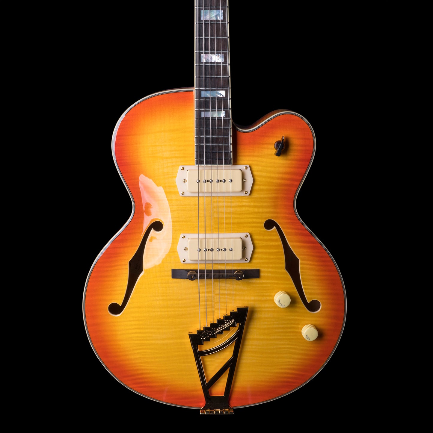 D'Angelico EX-59 Hollow Body Sunburst Electric Guitar w/ Case (EX59SB)