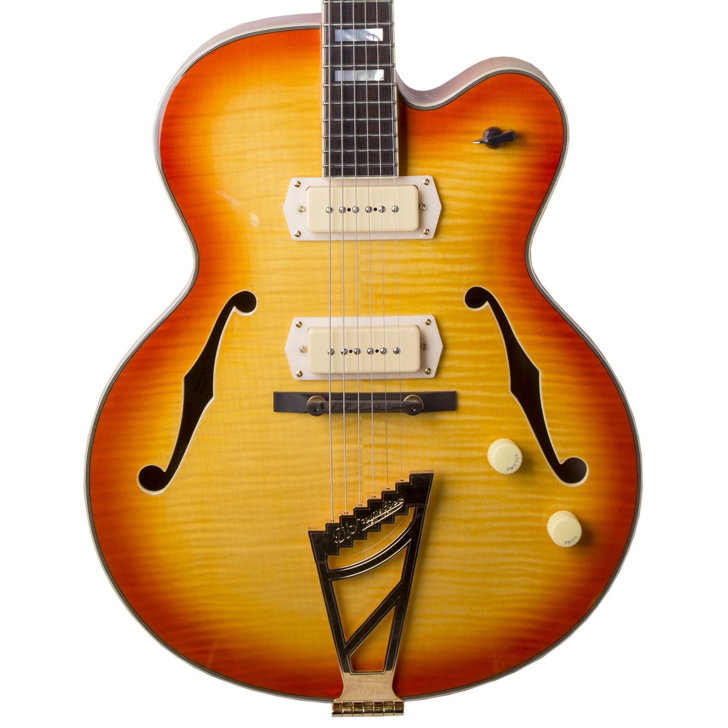 D'Angelico EX-59 Hollow Body Sunburst Electric Guitar w/ Case (EX59SB)