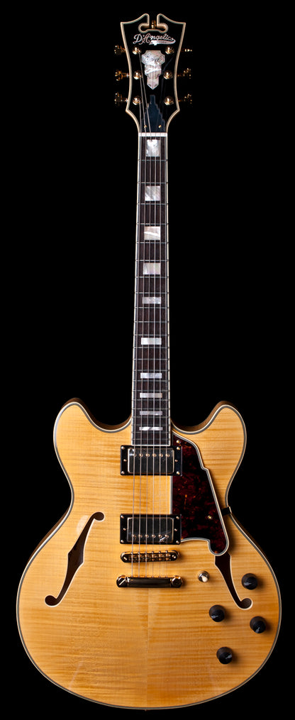 D'Angelico EX-DC Double Cut Semi-Hollow Natural Electric Guitar w/ Case (EXDCSPNAT)