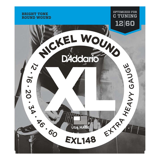 D'Addario EXL148 Nickel Wound Electric Guitar Strings, Extra-Heavy, 12-60