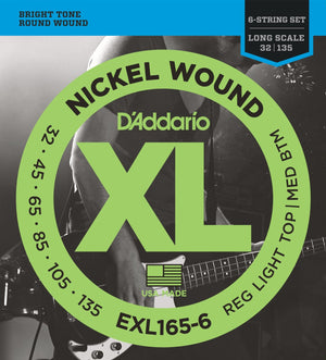 D'Addario EXL165-6 6-String Nickel Wound Bass Guitar Strings