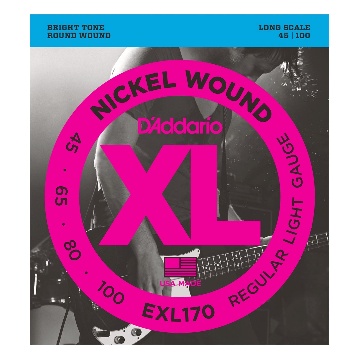 D'Addario EXL170 Nickel Wound Bright Round Wound Electric Bass St