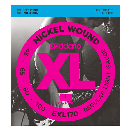 D'Addario EXL170 Nickel Wound Bright Round Wound Electric Bass St