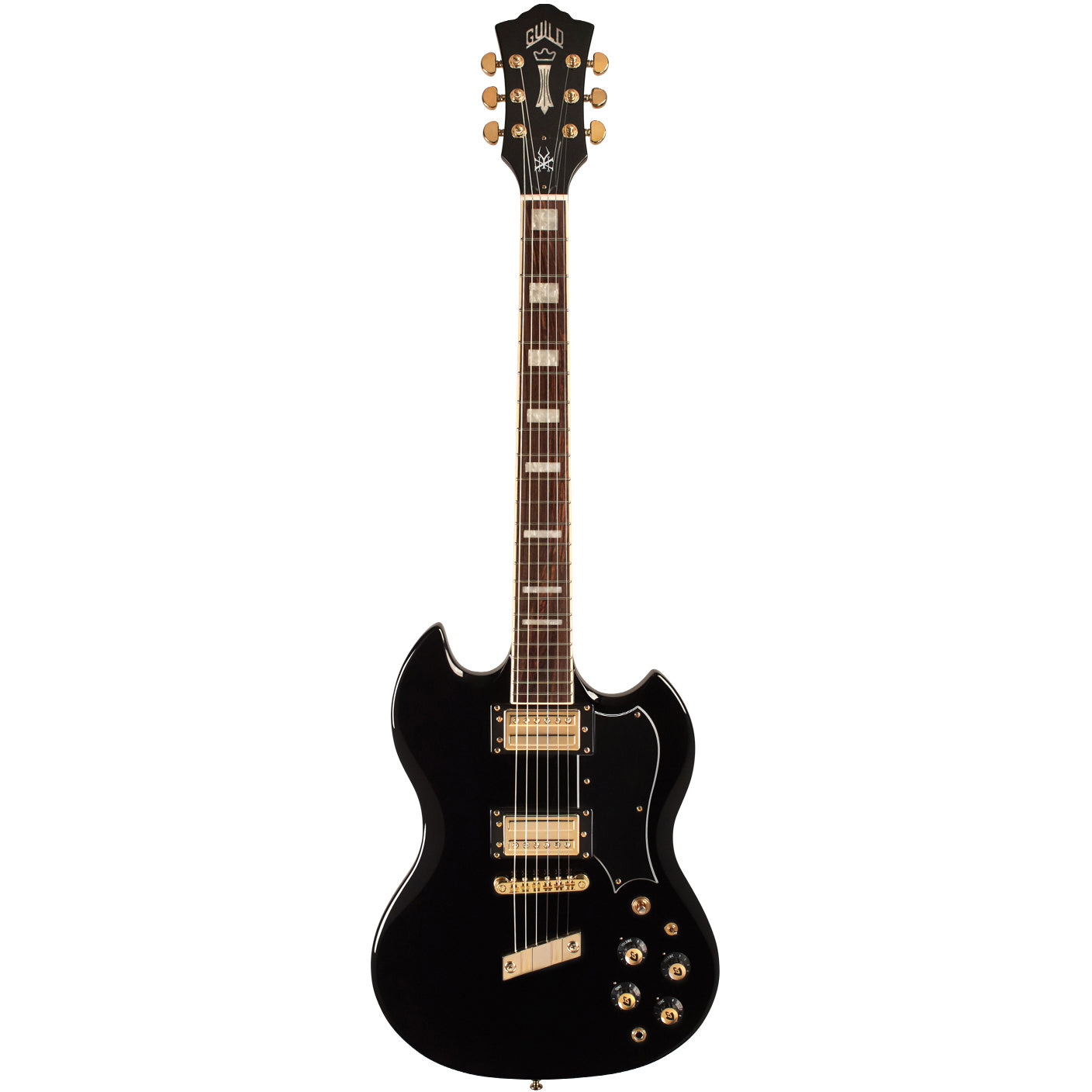 Guild Newark Polara Kim Thayil Signature Electric Guitar HB-1S - Black
