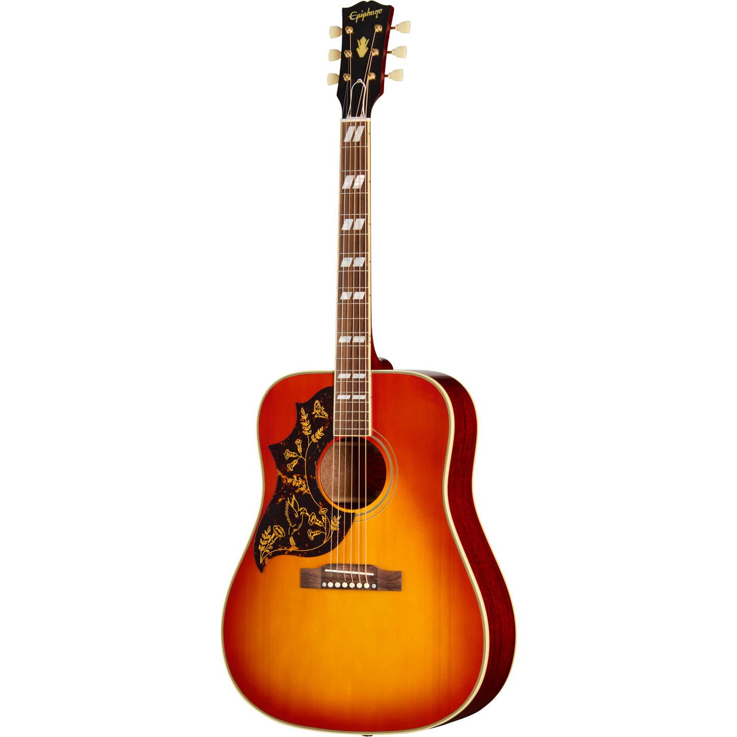 Epiphone 1960 Hummingbird Reissue Left Handed Acoustic Electric Guitar - Heritage Cherry Sunburst