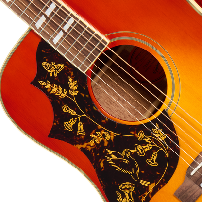 Epiphone 1960 Hummingbird Reissue Left Handed Acoustic Electric Guitar - Heritage Cherry Sunburst