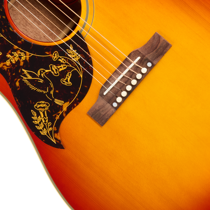 Epiphone 1960 Hummingbird Reissue Left Handed Acoustic Electric Guitar - Heritage Cherry Sunburst