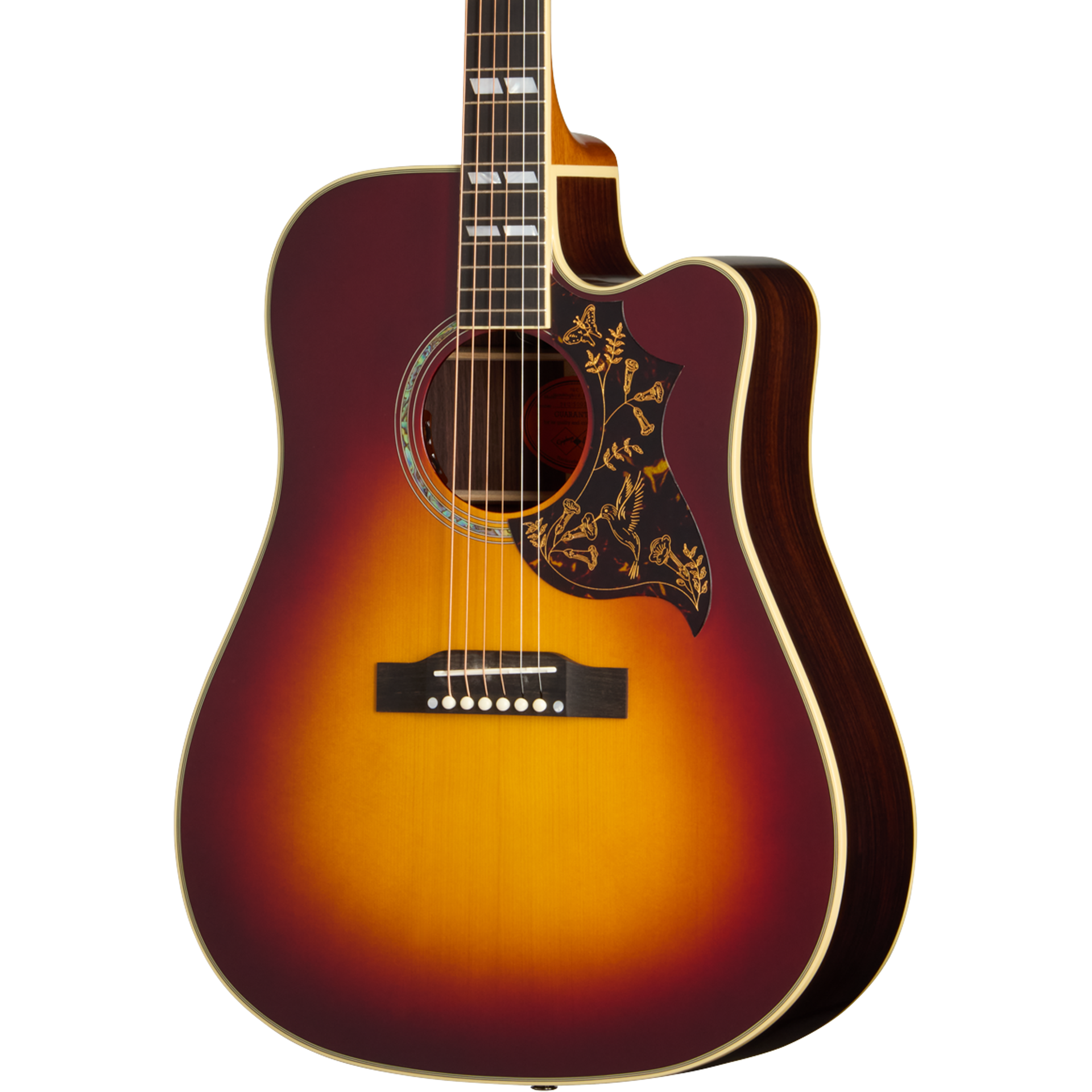 Epiphone Hummingbird Deluxe EC Acoustic Electric Guitar - Autumn