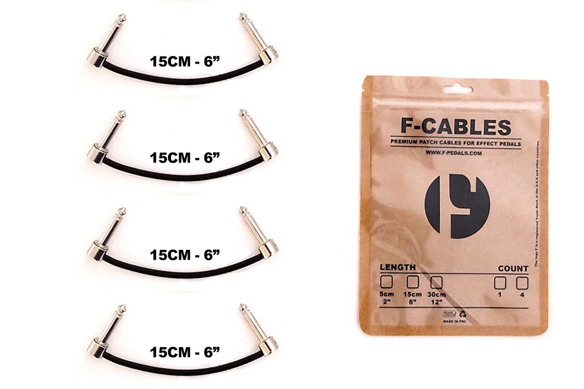 F-CABLES By F-PEDALS FCABLES-06-X4 F-Cables 6" Pack of 4