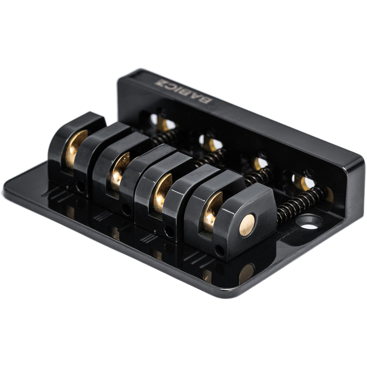 Babicz FCH4AS Adjustable Spacing Bass Bridge, 4 String - Black