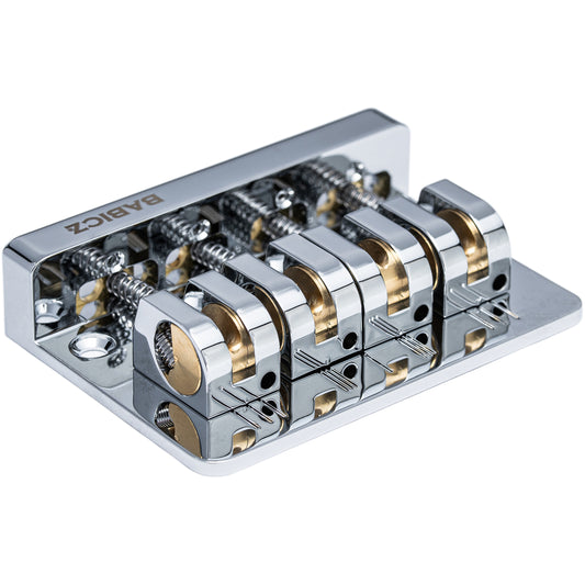 Babicz FCH4AS Adjustable Spacing Bass Bridge, 4 String - Chrome