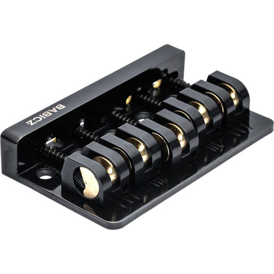 Babicz FCH5AS Adjustable Spacing Bass Bridge, 5 String - Black