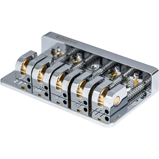 Babicz FCH5AS Adjustable Spacing Bass Bridge, 5 String - Chrome