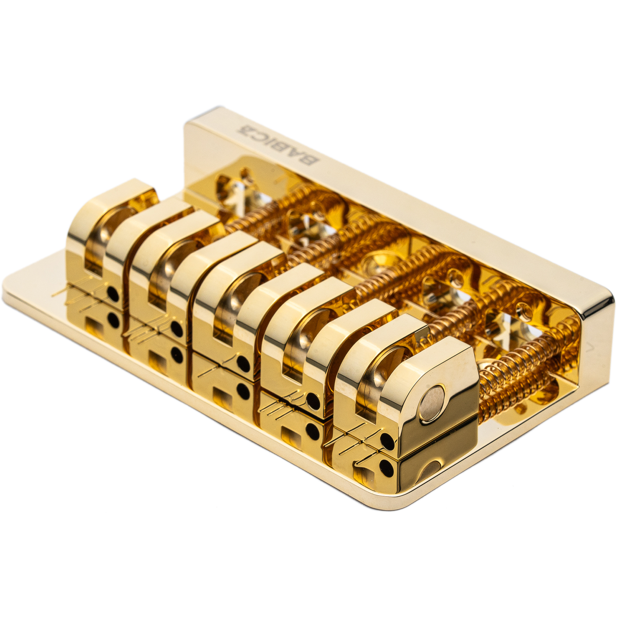 Babicz FCH5AS Adjustable Spacing Bass Bridge, 5 String - Gold